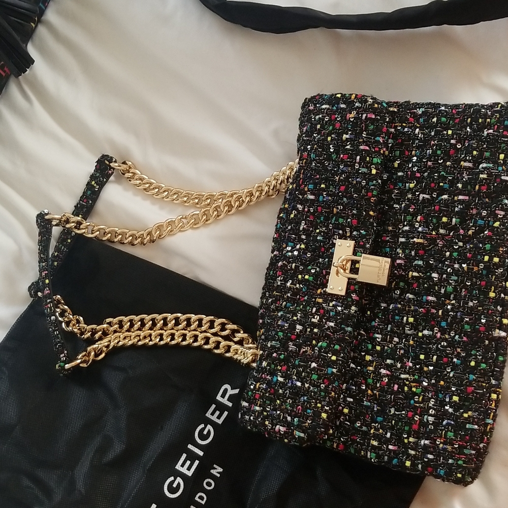 Kurt Geiger Brixton Tweed Lock Bag